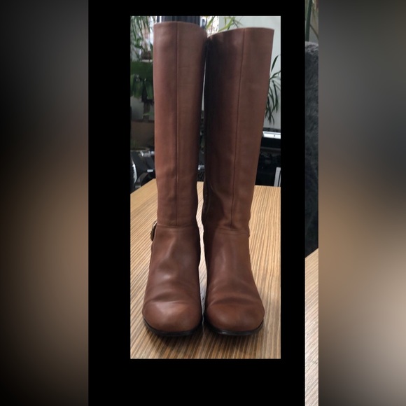 Corso Como Tall Brown Leather Riding Boots Size 7.5 - Picture 2 of 7